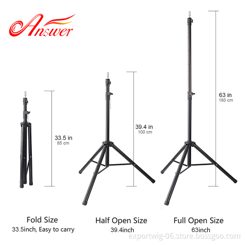 Wholesale Adjustable Mannequin Head Wig Stand Tripod Professional Hair Salon Canvas Head Tripod Stand Mannequin Head Tripod